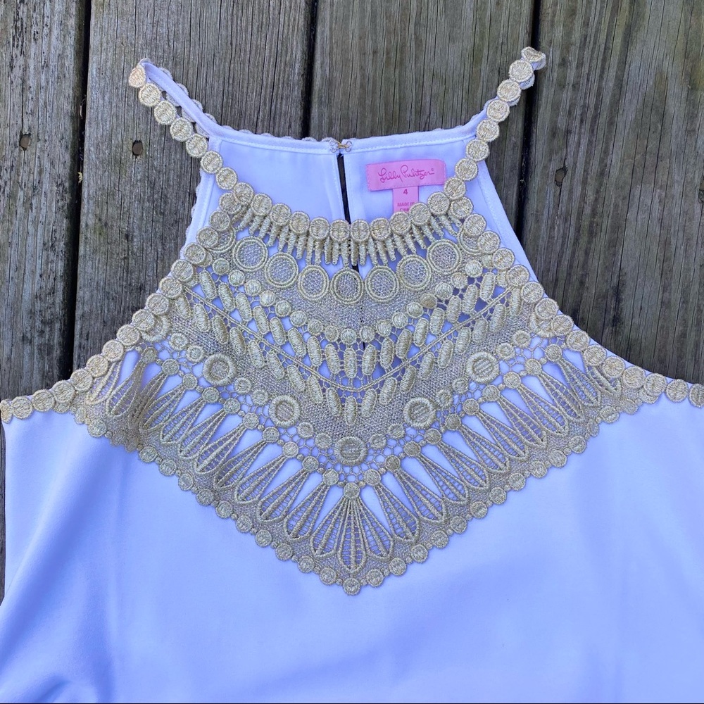 Lilly Pulitzer Resort White Pearl Soft Shift Dress | Size 4 - Picture 3 of 6